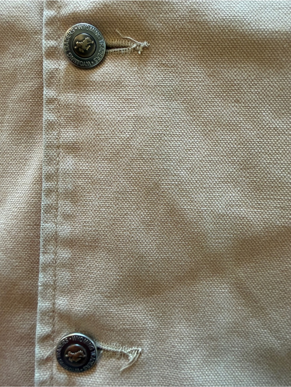 Khaki Work Vest with Brown Corduroy Collar - Picture 5 of 6